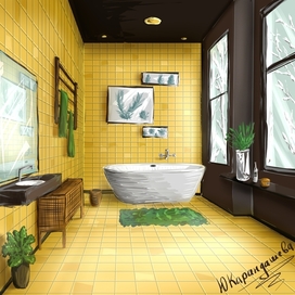 Скетч ванной комнаты