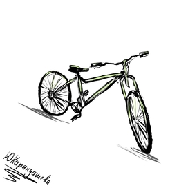 Скетч велосипеда