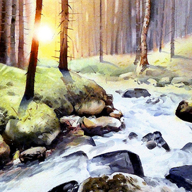 ,,Солнечный лес в горах Ирландии,,