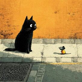  котенок и мышонок