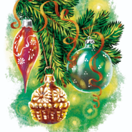 Открытка "Советская ёлка"