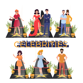 CELEBRITIES vector set