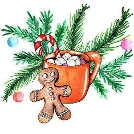 Принт рождественский