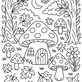 Раскраски для детей - Волшебный лес