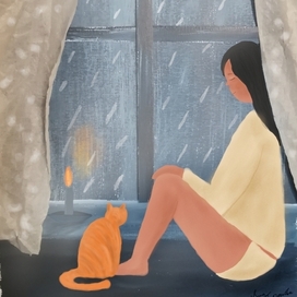 Уютный миг под дождём