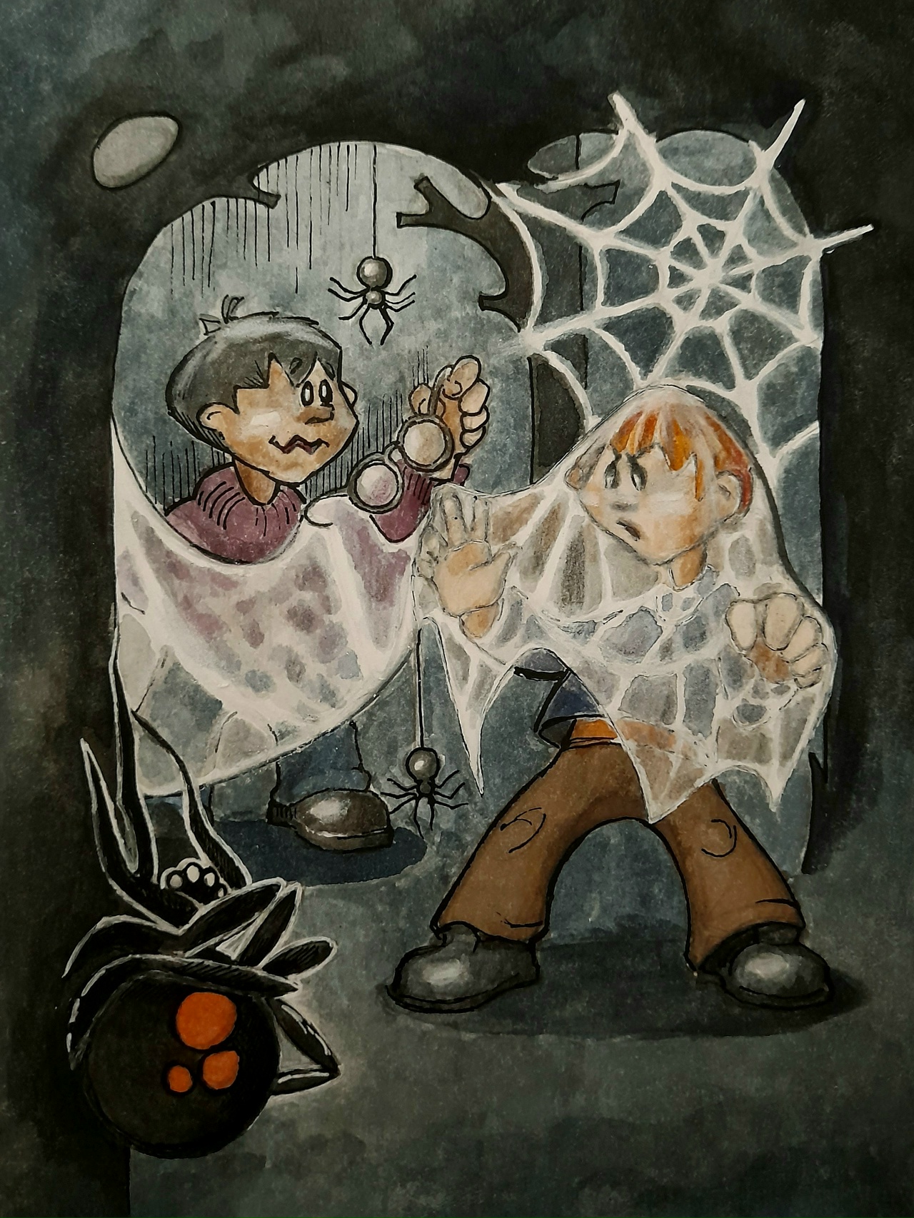 Иллюстрация для Inktober 2025 2. weave (плести)