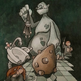 Иллюстрация для Inktober 2025 8. reckless (безрассудный)