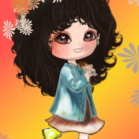 девушка осень