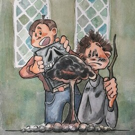 Иллюстрация для Inktober 2025 21. blast (взрыв)