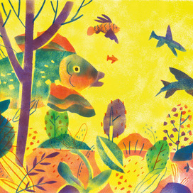 Иллюстрация к стихотворению К. Чуковского  «Радость»