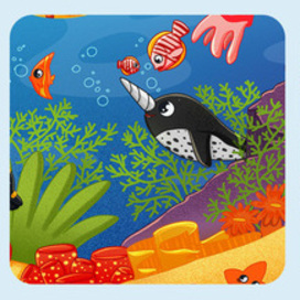 Фрагменты детских пазлов "Подводный мир"