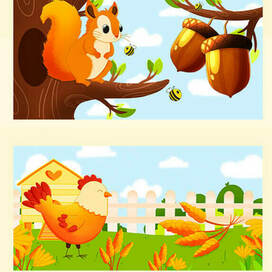 Детские пазлы-половинки "Животные. Кто что ест?" 