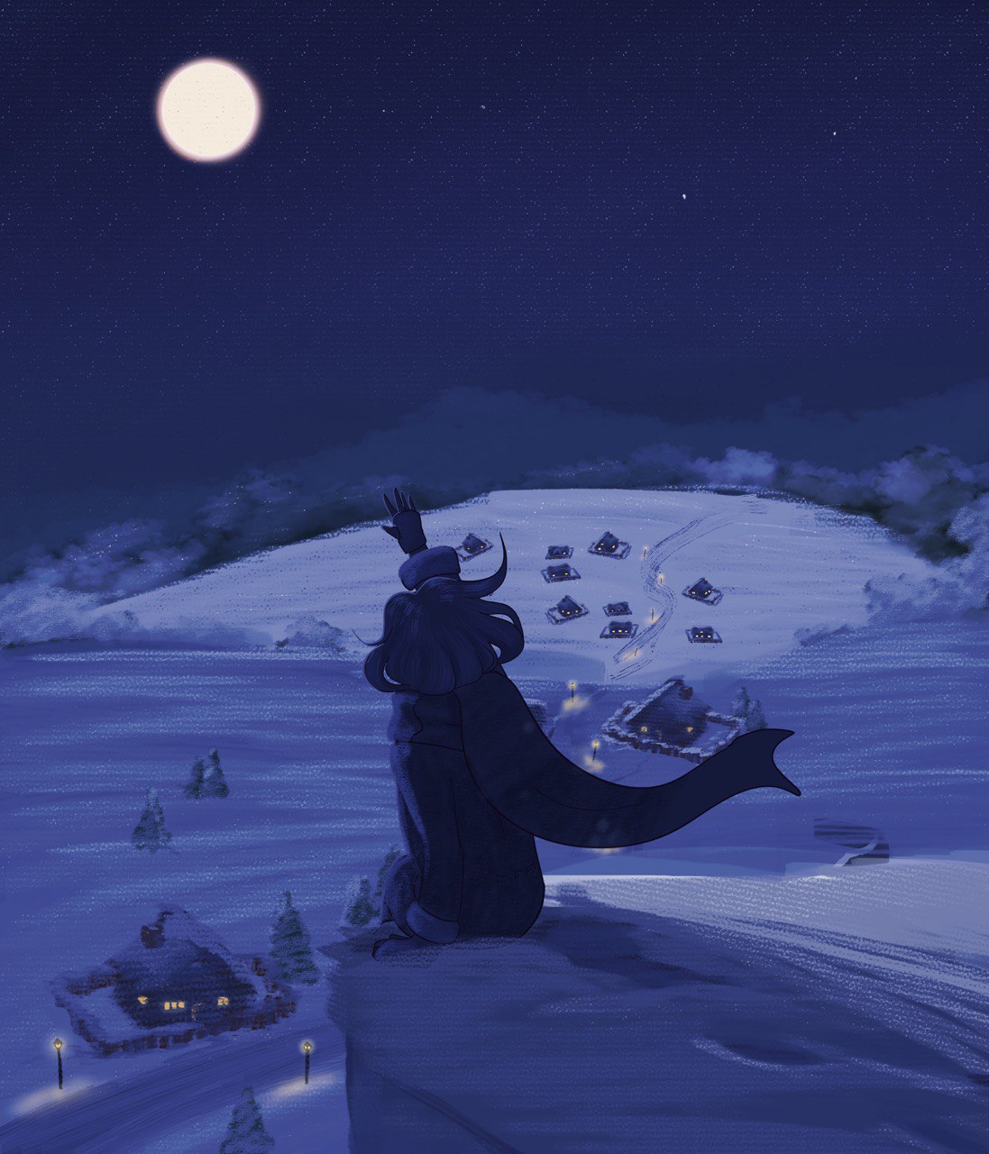 зима в деревне