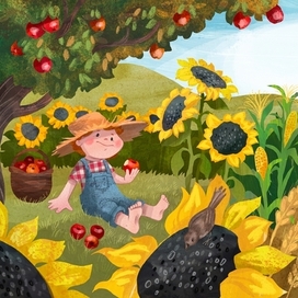 Иллюстрация к книге "Приметный календарь". Август.