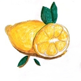 Иллюстрация еды. Лимон