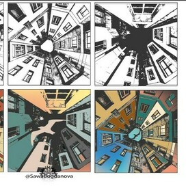 Графика на тему город