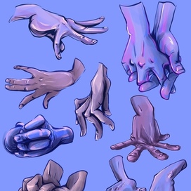 Digital stydy of hands