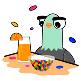 Стикер "Голубь  Олег" для стикер пака ТГ канала