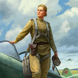 Советская летчица-истребитель Блинова Клавдия Михайловна