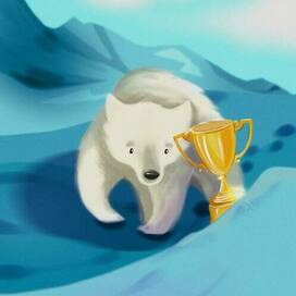 медвежонок и кубок 