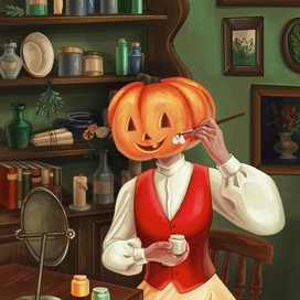 Расписывание тыкв /painting pumpkins 