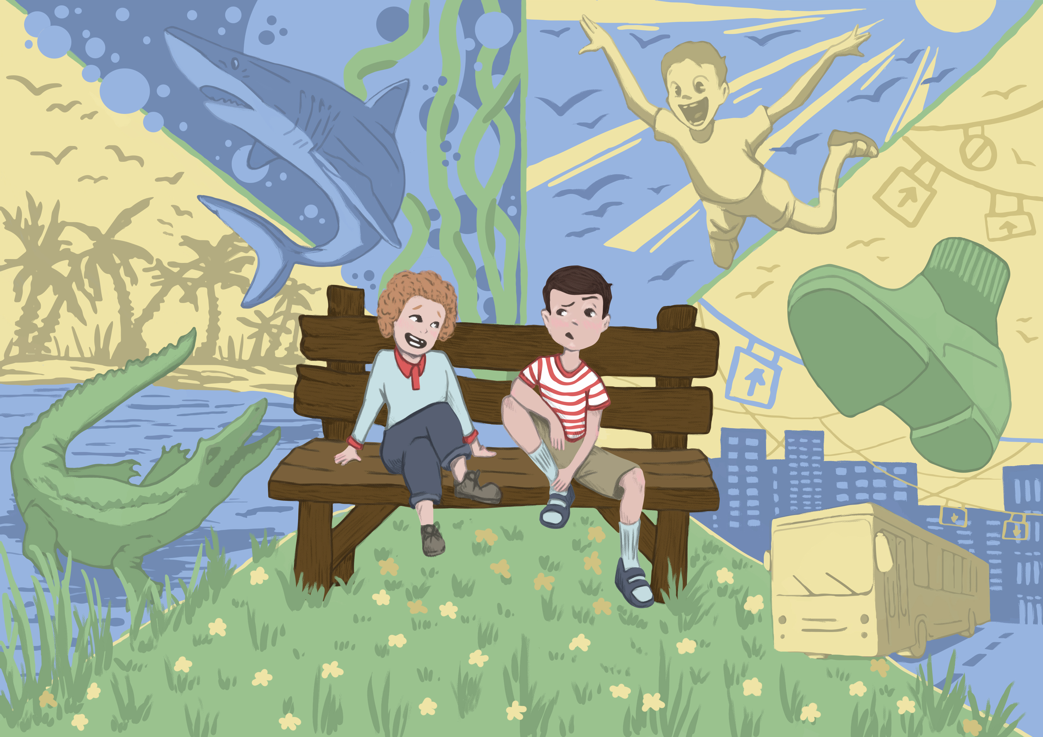 Иллюстрация к конкурсу Носова. Фантазеры