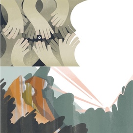 Иллюстрации к скандинавской сказке «Тролли Хедальского леса»