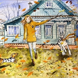 Родной дом. Прогулка с собаками