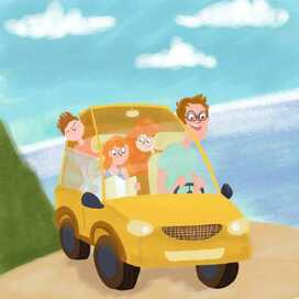 Страница из книги «Каникулы на море»