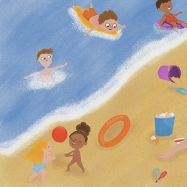 2 часть разворота для книги «Каникулы на море»