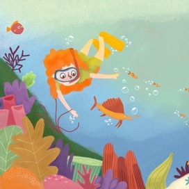 Разворот для книги «Каникулы на море»