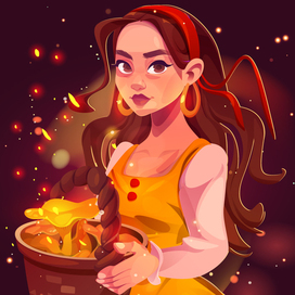 Девушка с грибами