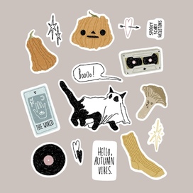 Осенние стикеры 