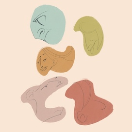 Упражнение на вписание лица в пятно 