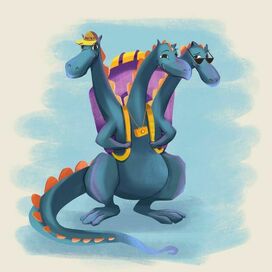 Иллюстрация Горыныч на отдыхе 