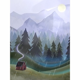 Иллюстрация "Дождливый день" 