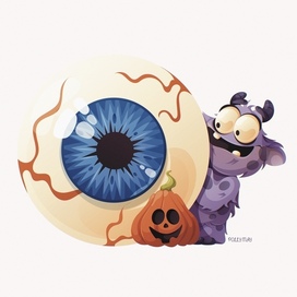 Милый хэллуинский монстрик