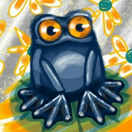 Лягушечка синяя