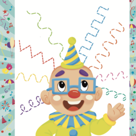 Развивающее задание: нарисуй волосы клоуну