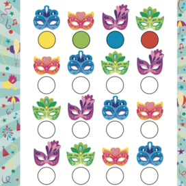 Развивающее задание: повтори цвет круга под маской