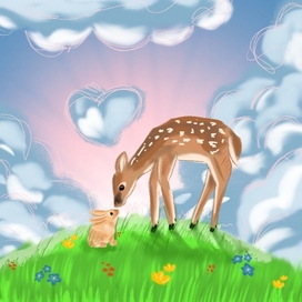 Оленёнок и кролик