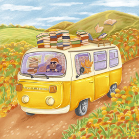 Мчим из книжного магазина