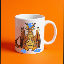 Дракон с цветочками