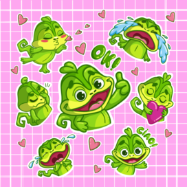 Стикеры Хамелеон