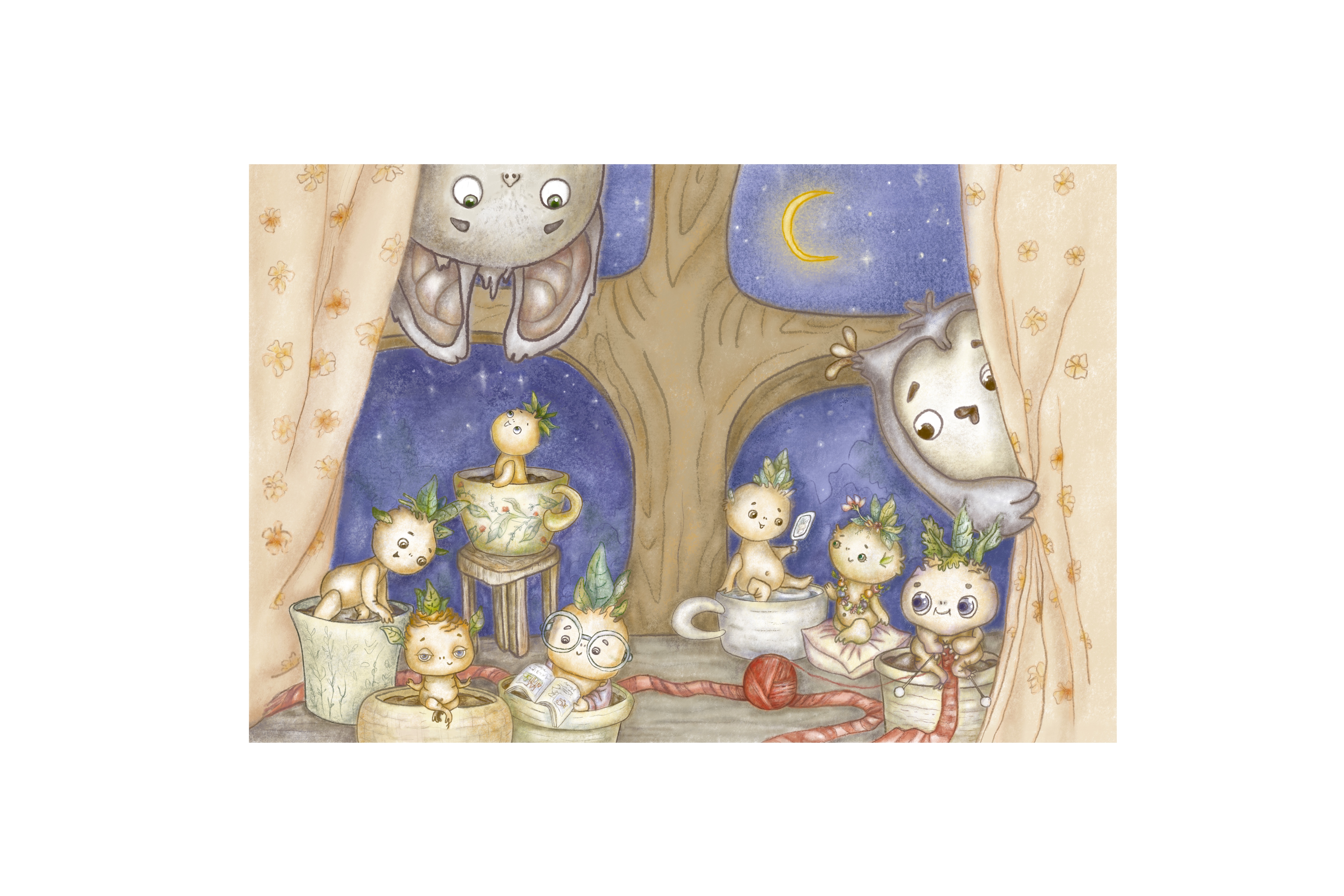 Истории летучих мышей. Совик и Магдрагора, иллюстрация к сказке.