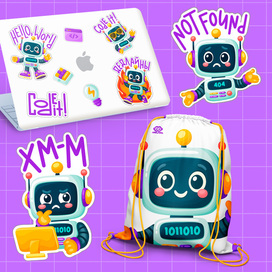 Маскот & Стикеры для IT-Школы