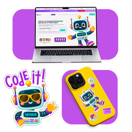 Маскот & Стикеры для IT-Школы