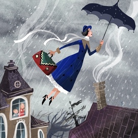 Иллюстрация к книге "Мэри Поппинс"