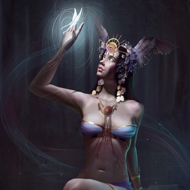 девушка в лесу