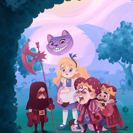 Сцена из Алисы в стране чудес